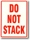 Do Not Stack Packaging Sticker