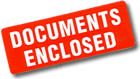 Documents Enclosed Packaging Sticker