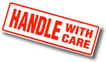 Handle With Care (long) Packaging Sticker